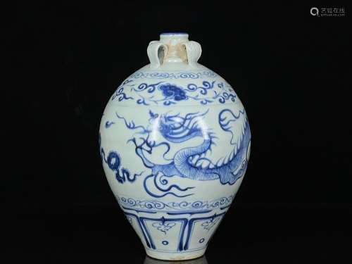 Blue and white dragon mei bottles of 24/16