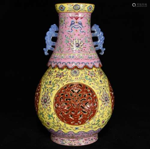 Colored enamel hollow out the bottle which transform the min...