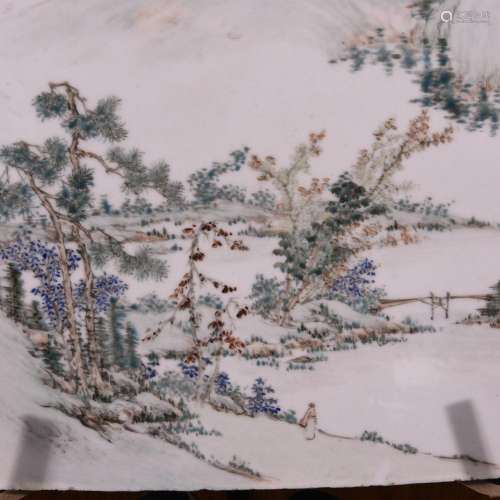 Wang Shaowei Wang Tingzuo draw shallow purple color porcelai...