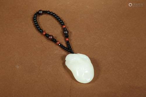 , hotan white jade god of wealthLong and 7.8 CM wide and 4.8...