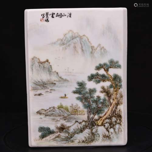 Zhang Zhishang draw pastel landscape pattern in the early da...