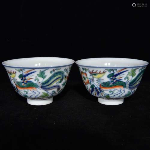 , dragon wind green-splashed bowls, 5 x 8.5,