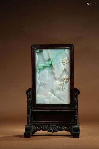 Jade: landscape character plaqueScreen to 12 cm wide 18 cm h...