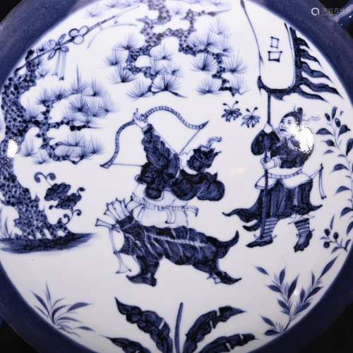 Big ji blue glaze of YuanMen shoot ji six series wall pot it...