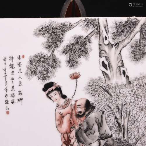 Pastel color ink the eight immortals xiangu turn iron pole p...