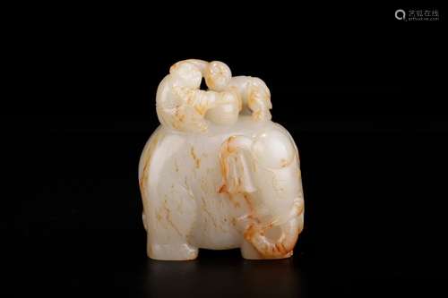 Wash as furnishing articles, hotan jade boySize: 8 x 6 x 11 ...