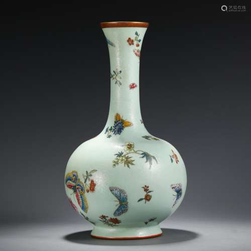 The vase, green glazeSize, high 40 21 cm diameter weighs 219...