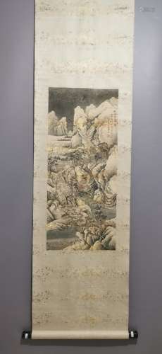 Jincheng, silk scroll, size to 36.5 84