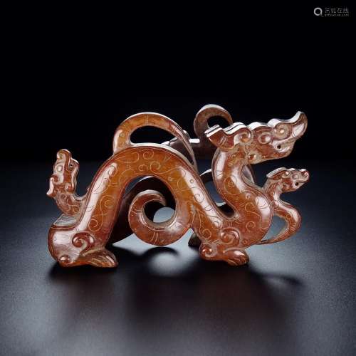 And Tian Shan s-shaped dragon carver fine smooth lines quali...