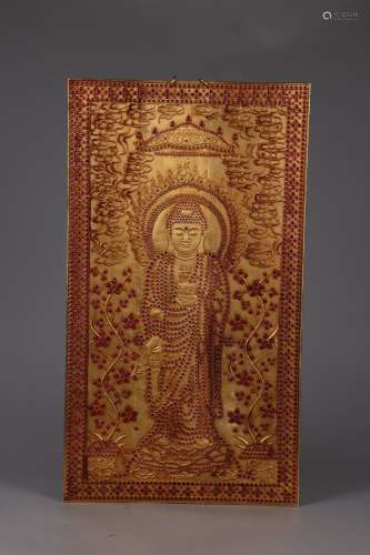 : copper gold treasure sakyamuni wall hanging64 cm long and ...