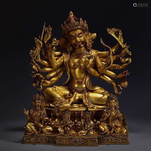 , copper Buddha handSize, length and width of 33 high 45 cm ...