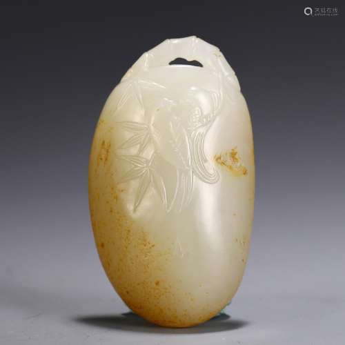 Beaming pendant, hetian jade seed makingsSize, thickness of ...