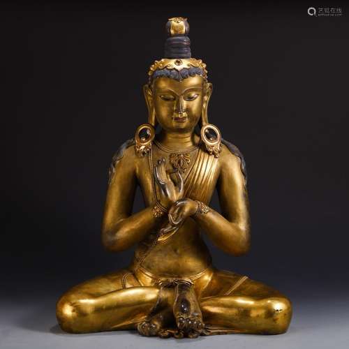 , copper Buddha statue43 size, high 54 wide thick 27 cm weig...