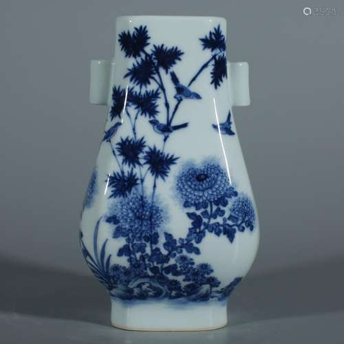 Bamboo creek step king of blue and white bamboo chrysanthemu...