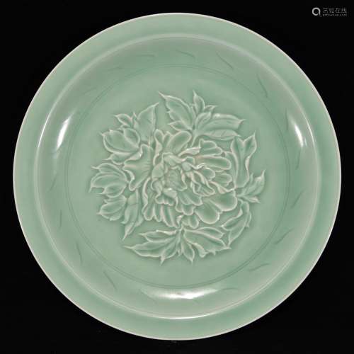 Longquan peony flower tray, 5.5 x 41.5