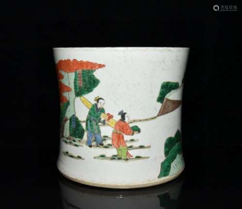 Stories of colorful brush pot x21.6 19.8 cm