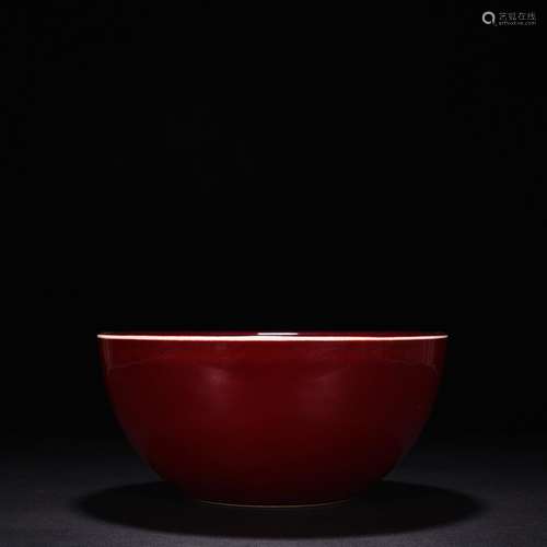 Ji red glaze bowls12 cm wide 27 cm tall