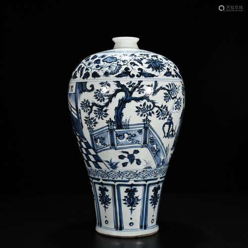 Blue and white stories of west chamber grain mei bottle he 4...