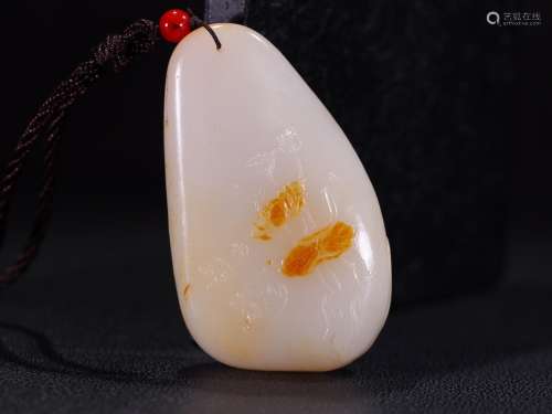 Mandarin duck of original rock of hetian jade jade carving a...