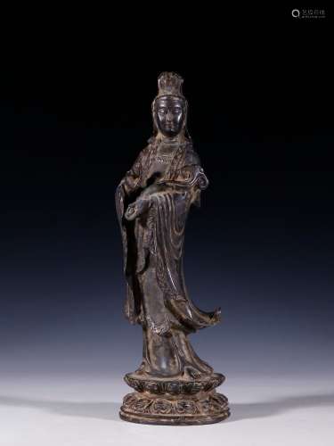 Old cupreous embryo ruyi guanyin statuesSpecification: high ...