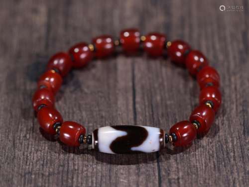 canine teeth day red agate beads hand stringBeads size: day ...