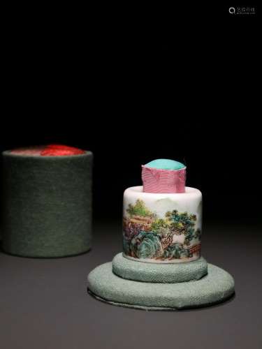 Figure BanZhi porcelain painting landscape artistic concepti...