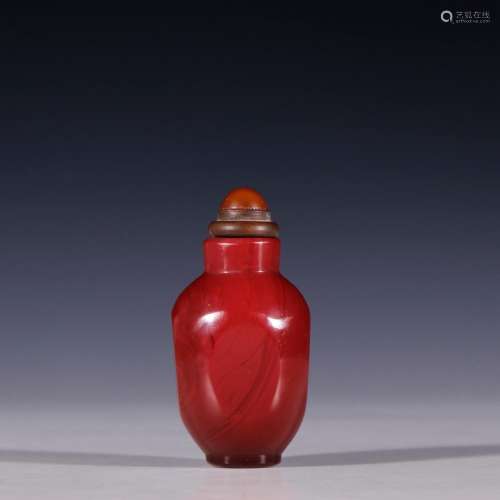 Old glass snuff bottleSpecification: high 6.5 3.2 3.2 cm thi...