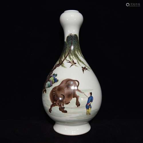 Pastel cattle figure bottles of garlic,Size 35 x 17,