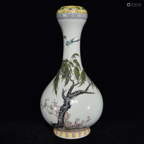 Pastel LiuYanWen garlic bottle,Size 34 x 17,