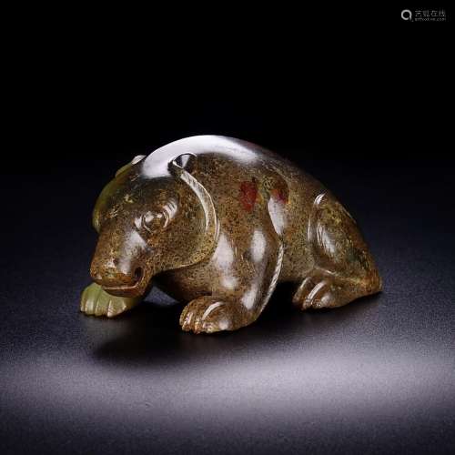 And Tian Shan bear, jade is exquisite jade oil moisten, exqu...