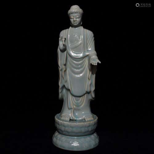 Your kiln azure glaze Buddha had the figure of BuddhaSize 51...
