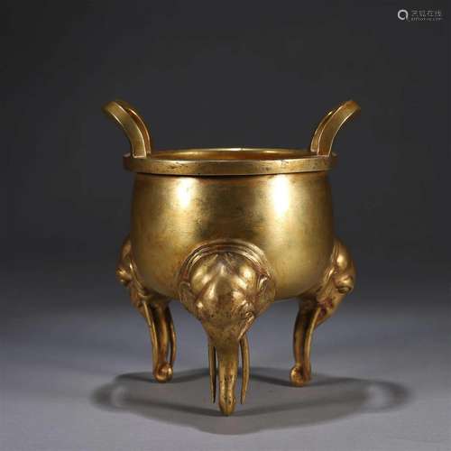 A gilding copper censer