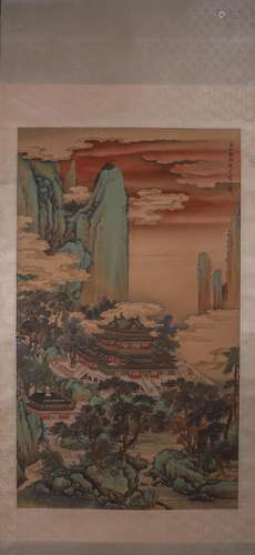 A Chinese landscape painting, Song Huizong mark