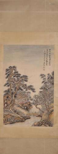 A Chinese landscape painting, Pu Ru mark