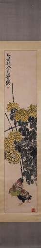 A Chinese bird-and-flower painting, Qi Baishi mark