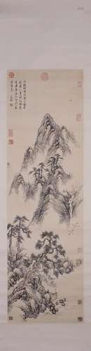 A Chinese landscape painting, Wen Zhengming mark