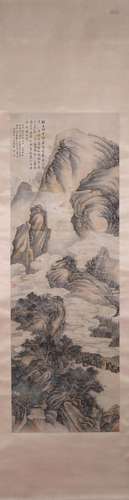 A Chinese landscape painting, Wang Shimin mark