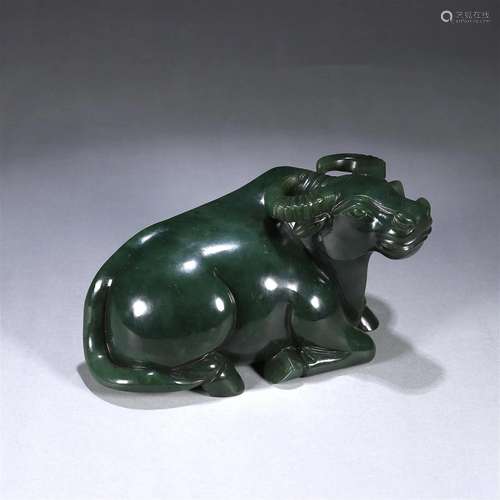 A jasper ox ornament