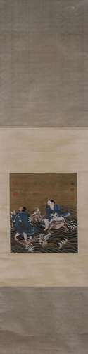 A Chinese figure painting, Xiaoxian mark