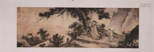 A Chinese figure painting, Unknown mark