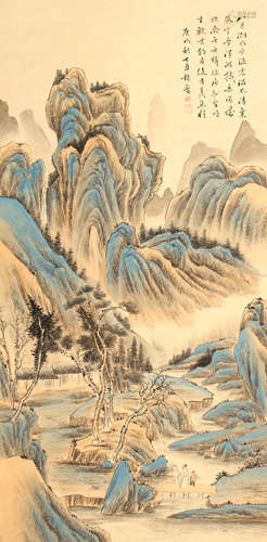 杨晋 山水 纸本设色立轴