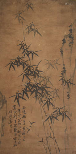 郑板桥 墨竹 纸本水墨立轴
