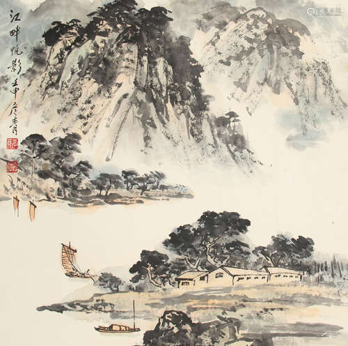 张彦青 山水 纸本设色立轴