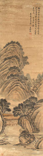 王时敏 山水 纸本设色立轴