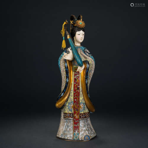 Qing Dynasty Cloisonne Ladies Ornament
