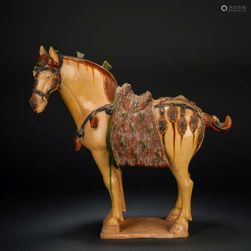 Three-color pottery horse before Ming Dynasty