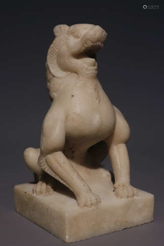 Tang Dynasty White Marble Lion