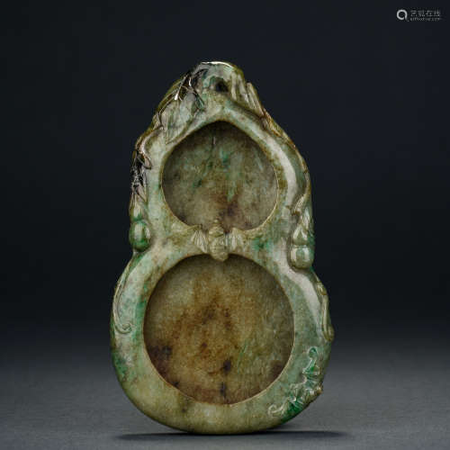 Qing Dynasty Emerald Gourd Brush Washer