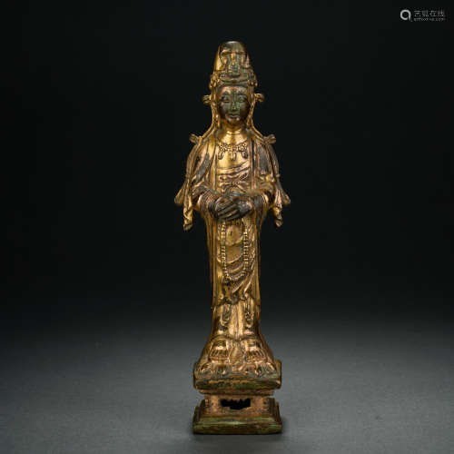 A Gilt Bronze Bodhisattva Before Ming Dynasty