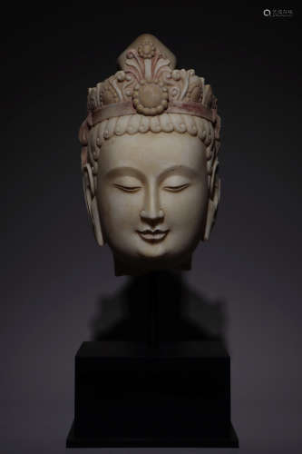 Northern Dynasties White Marble Bodhisattva Head